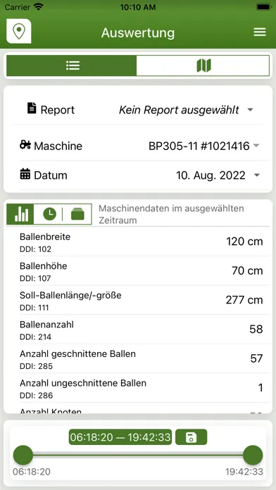 Captures d'écran de KRONE Smart Telematics