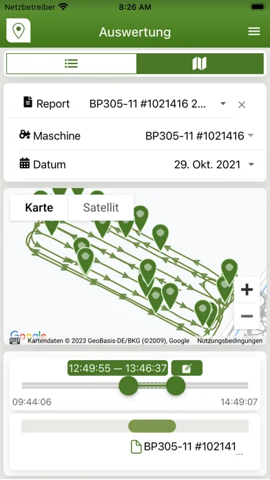 Captures d'écran de KRONE Smart Telematics