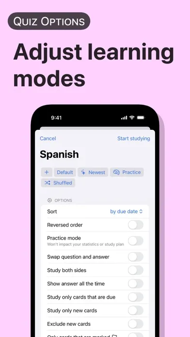 Tangkapan skrin Flashtex: Learn Flashcards