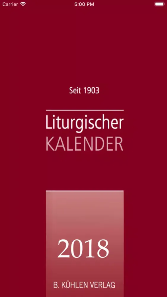 Скриншоты Liturgischer Kalender 2018