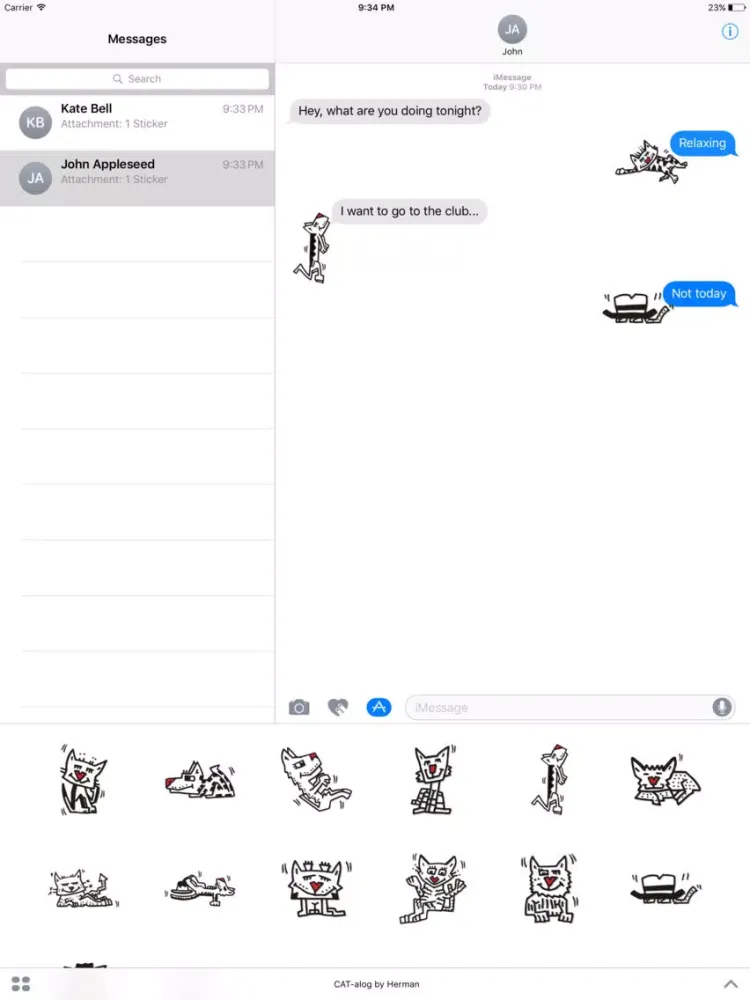 Capturas de pantalla de Cat-alog by Herman - Funny Pop Art Stickers iPad 