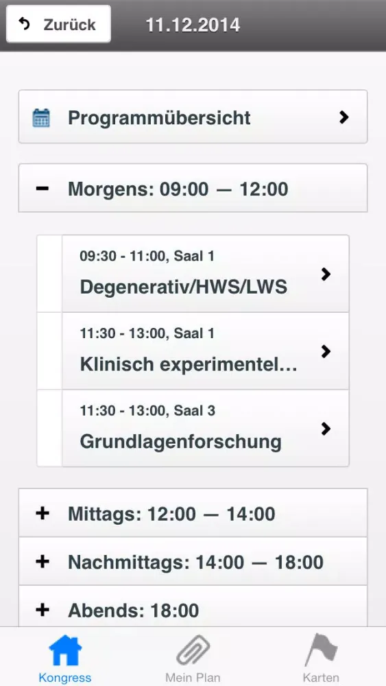 Captures d'écran de 9. Jahrestagung der Deutschen Wirbelsäulengesellschaft