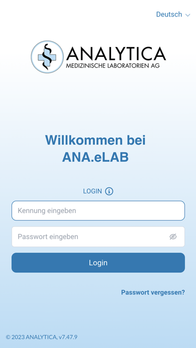 Screenshot di ANA.eLAB
