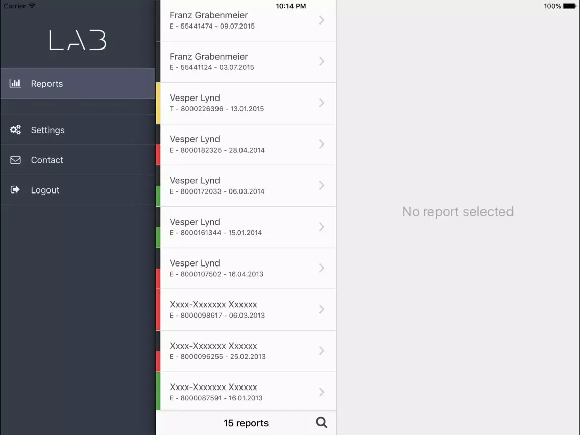 Labor Ochtrup iPad 应用截图