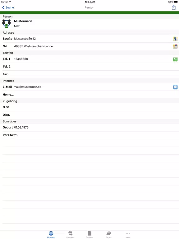 Ảnh chụp màn hình của LANDWEHR iPad 