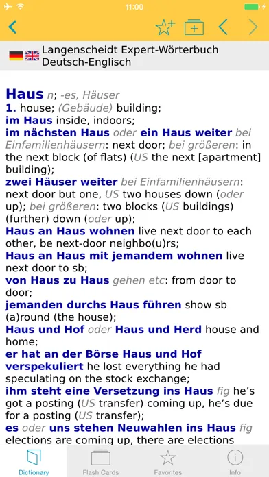 Tangkapan skrin German English XXL Dictionary