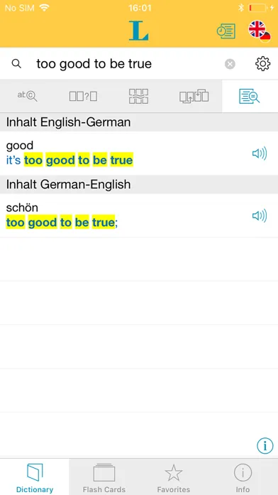 Big German English Dictionary سکرین شاٹس
