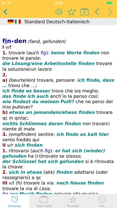 Tangkapan layar Big German Italian Dictionary