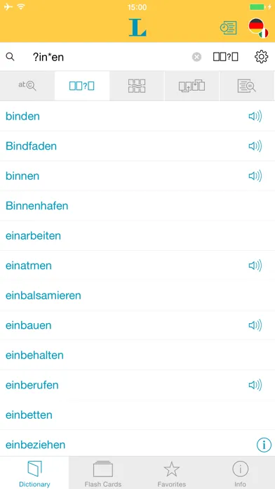Tangkapan layar Big German Italian Dictionary