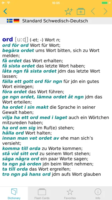Скриншоты German - Swedish Dictionary