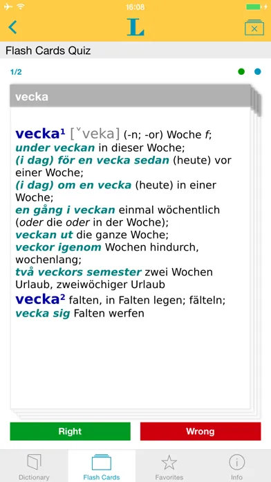 Скриншоты German - Swedish Dictionary