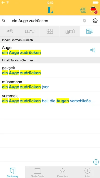 Скриншоты Big German Turkish Dictionary