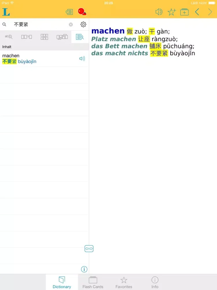 Chinese <-> German Talking Dictionary Essential iPad 应用截图