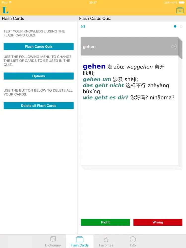 Chinese <-> German Talking Dictionary Essential iPad 应用截图