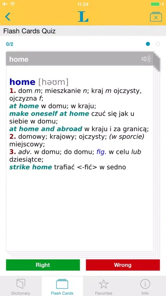 Captures d'écran de Słownik CLASSIC angielsko<->polski