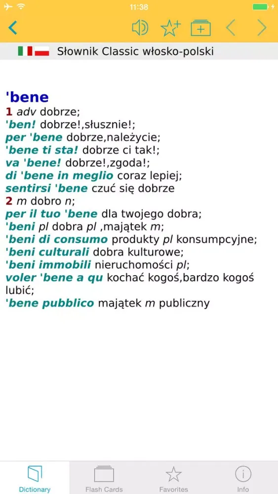Screenshot di Słownik CLASSIC polsko <-> włoski