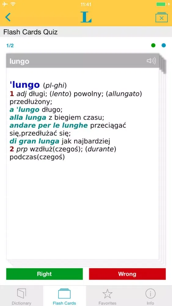 Screenshot di Słownik CLASSIC polsko <-> włoski