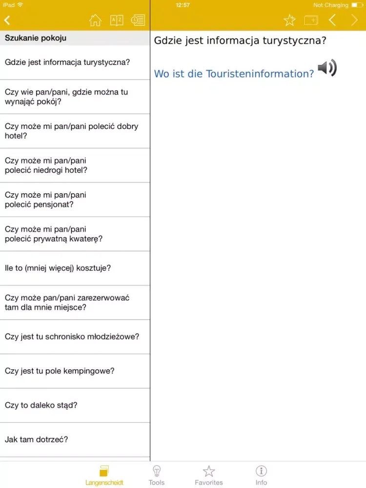 Rozmówki Langenscheidt. NIEMIECKI iPad 应用截图