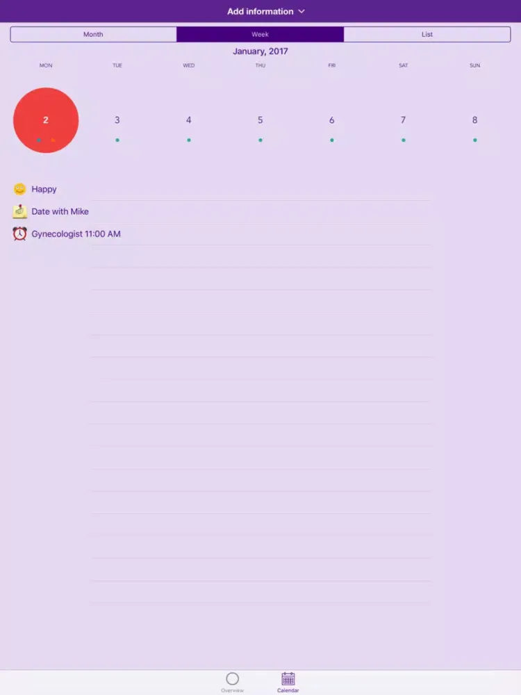 MyRing 2 - Ring contraception iPad  Screenshots