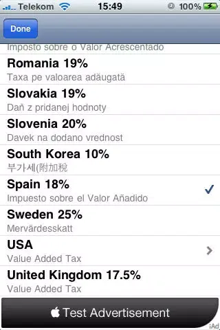 Vat Calculator (with iAd's) Ekran Görüntüleri