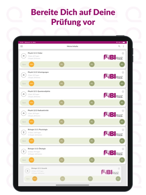 Tangkapan layar Abitur Trainer Pro iPad 