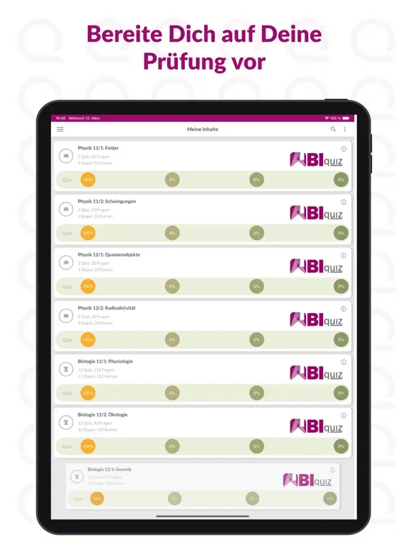 Tangkapan layar Abitur Trainer Pro iPad 