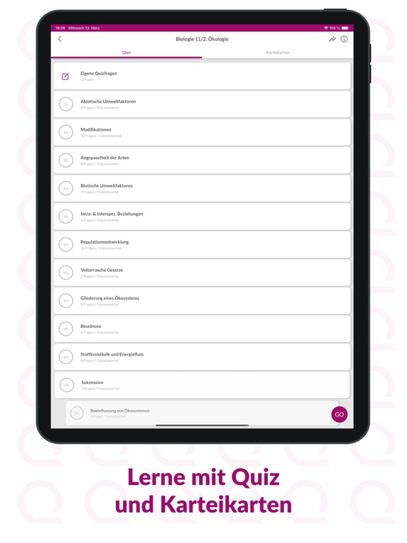 Tangkapan layar Abitur Trainer Pro iPad 