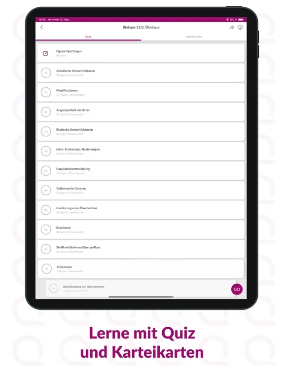 Tangkapan layar Abitur Trainer Pro iPad 