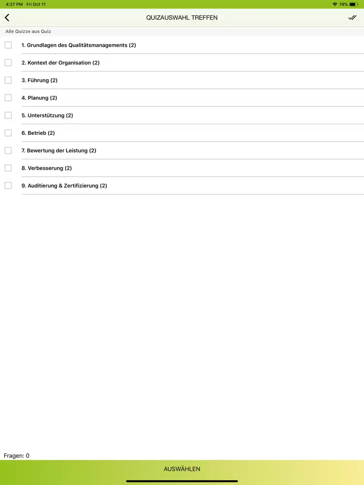 ภาพหน้าจอของ QMB Prüfungen iPad 