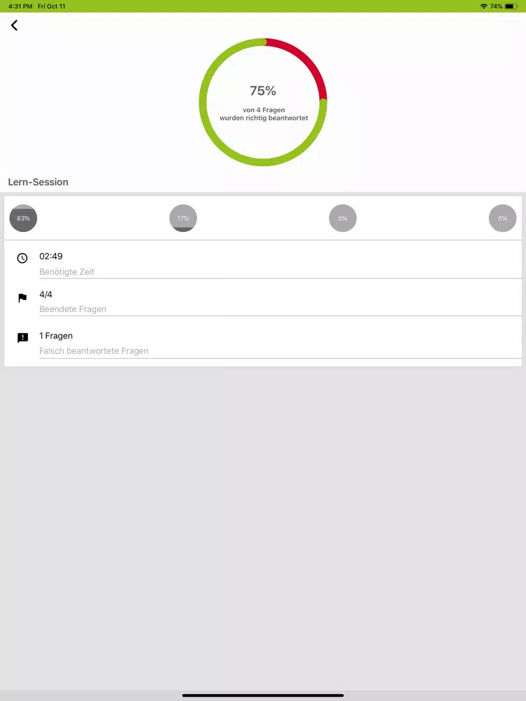 ภาพหน้าจอของ QMB Prüfungen iPad 