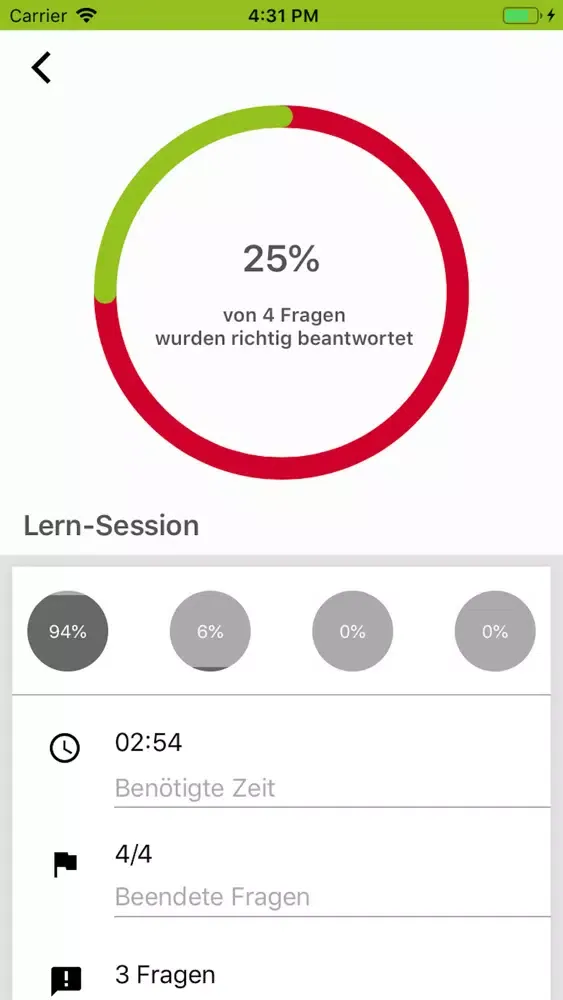 Screenshot di QMB Prüfungen