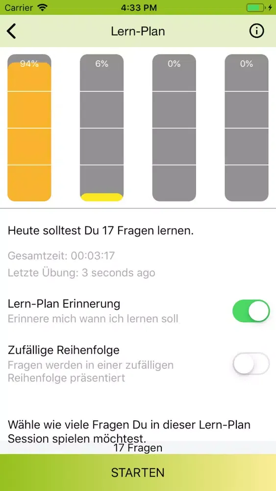 Screenshot di QMB Prüfungen