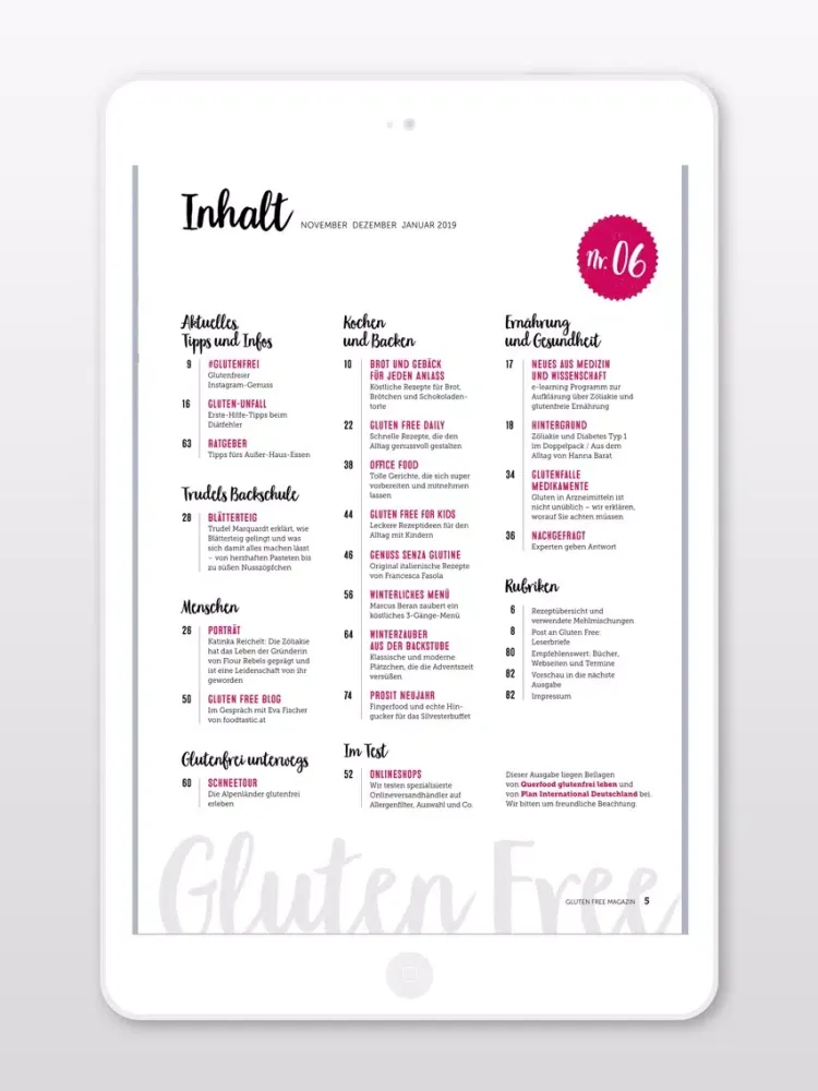 Captures d'écran de Gluten Free Zeitschrift iPad 