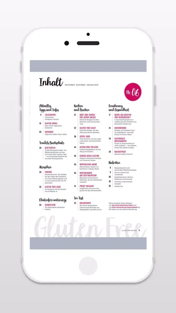 Captures d'écran de Gluten Free Zeitschrift