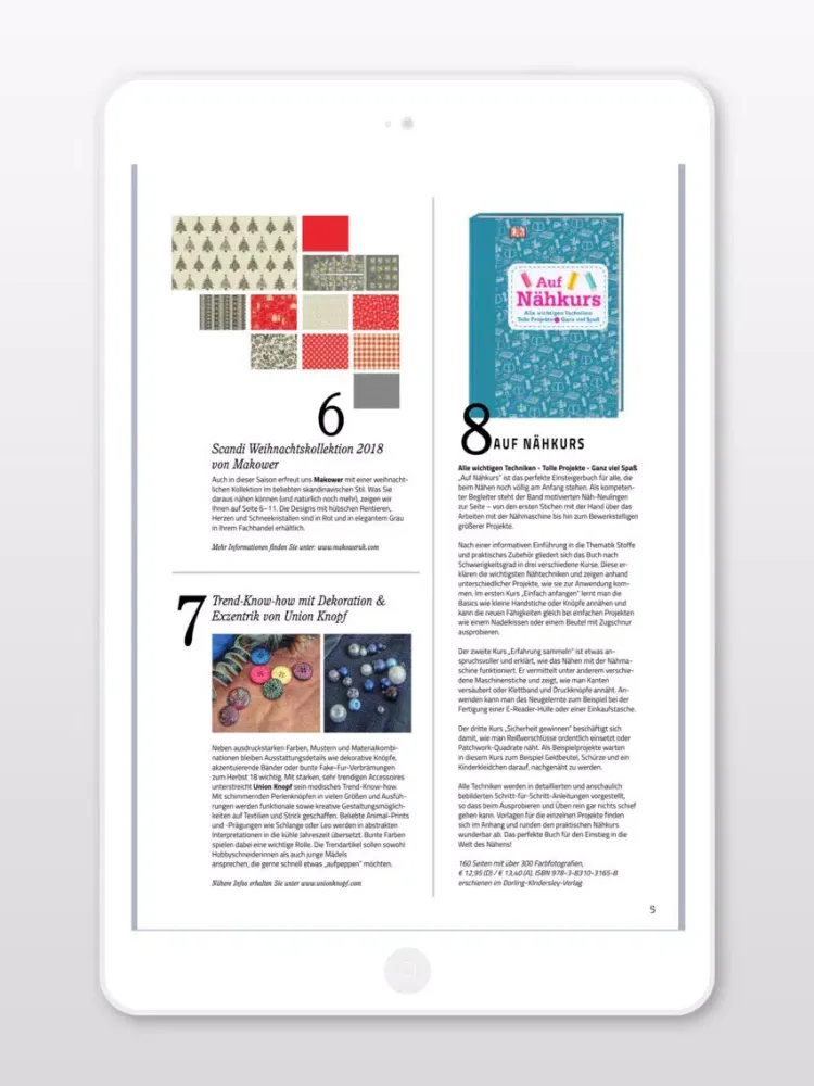 Lenas Patchwork Magazin iPad  Screenshots