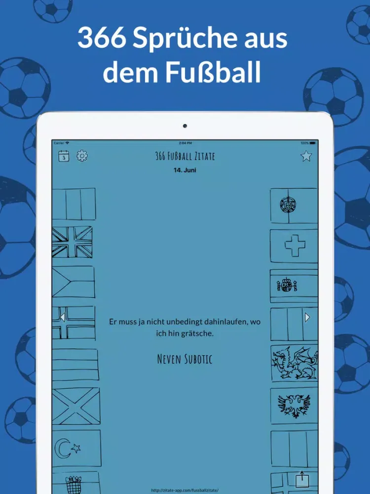 366 Fußballzitate iPad 應用截圖