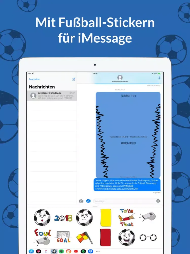 366 Fußballzitate iPad 應用截圖