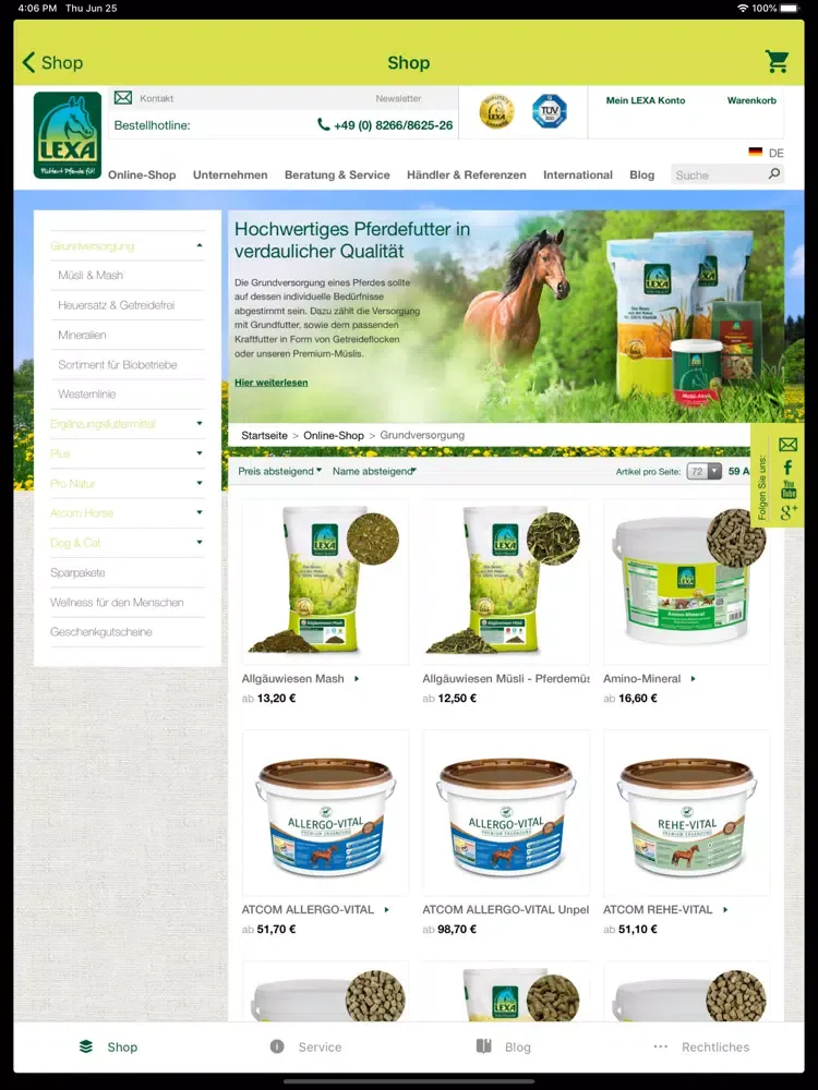 Скриншоты LEXA Pferdefutter iPad 