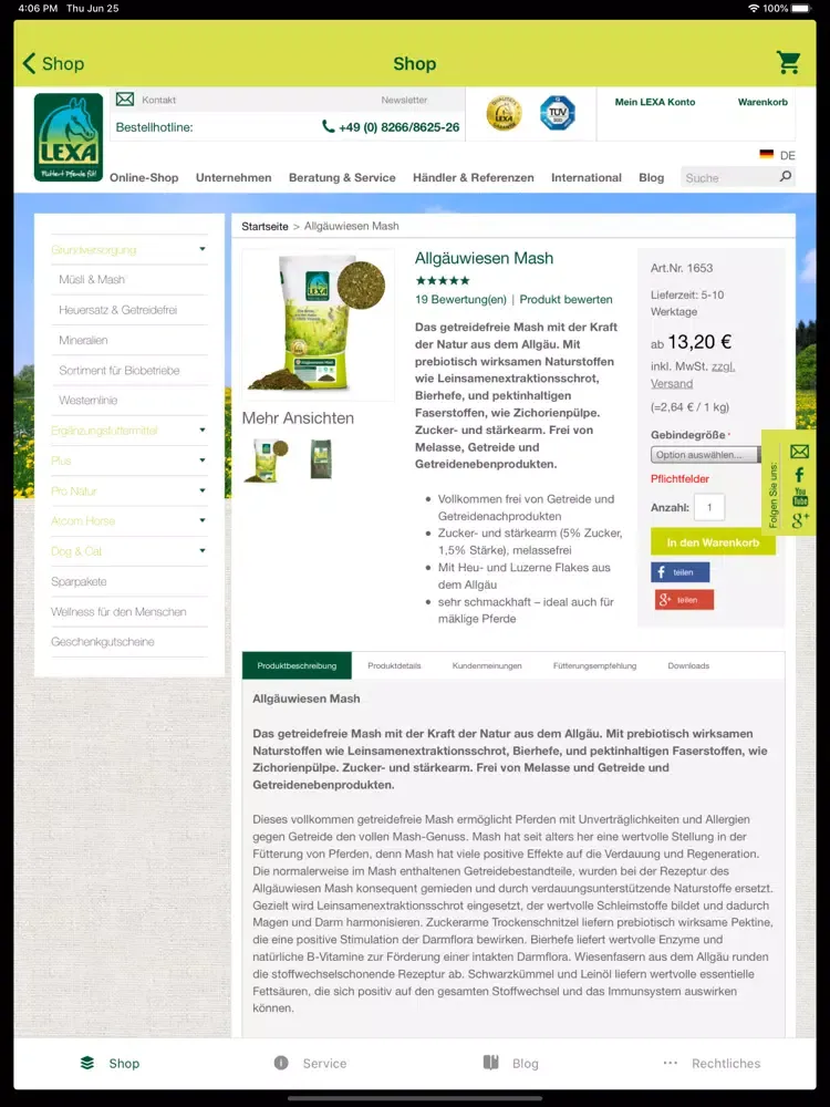 Скриншоты LEXA Pferdefutter iPad 