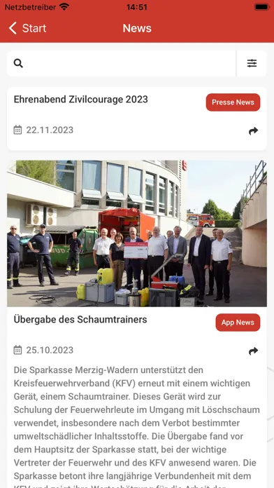 Tangkapan layar LFV Saarland