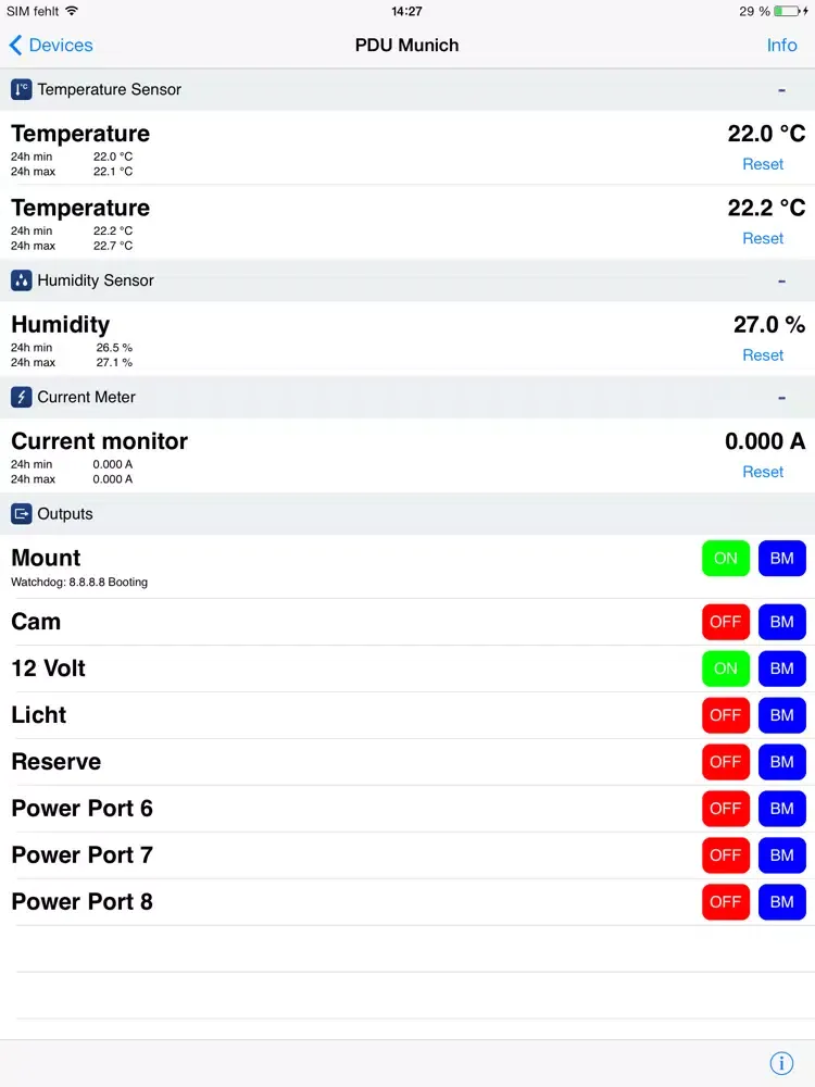 LINDY-Control iPad  Screenshots