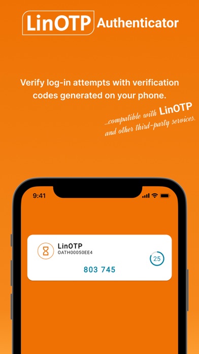ภาพหน้าจอของ LinOTP Authenticator
