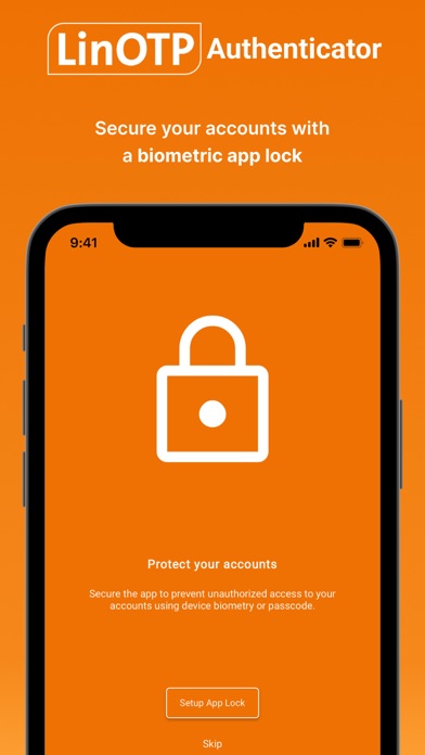 ภาพหน้าจอของ LinOTP Authenticator