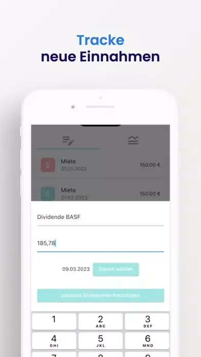Passive Income Tracker سکرین شاٹس