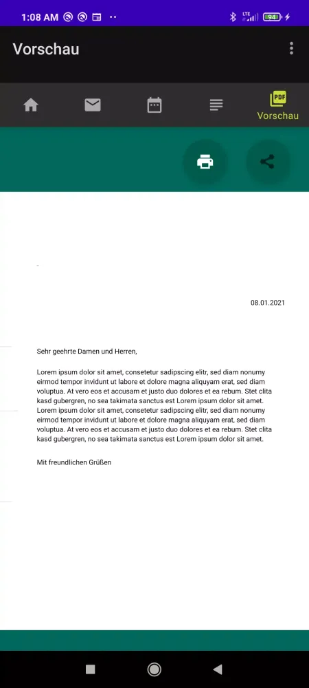Скриншоты Letters as PDF files