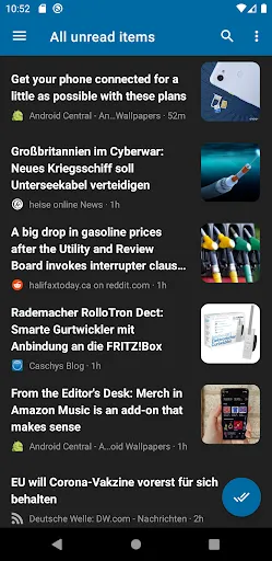 Nextcloud News應用截圖