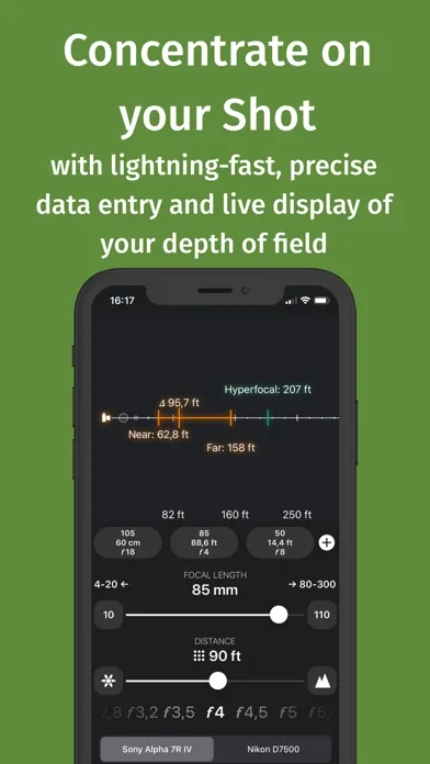 FF: Depth of Field Calculator 스크린샷