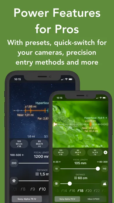 FF: Depth of Field Calculator 스크린샷
