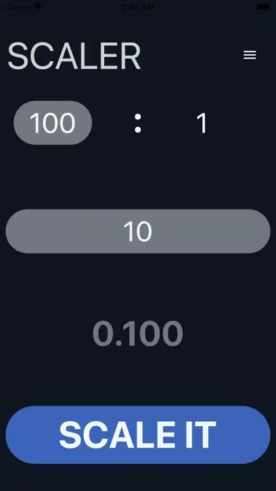 Ảnh chụp màn hình của Scaler app