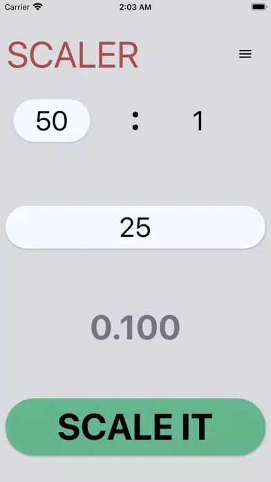 Ảnh chụp màn hình của Scaler app